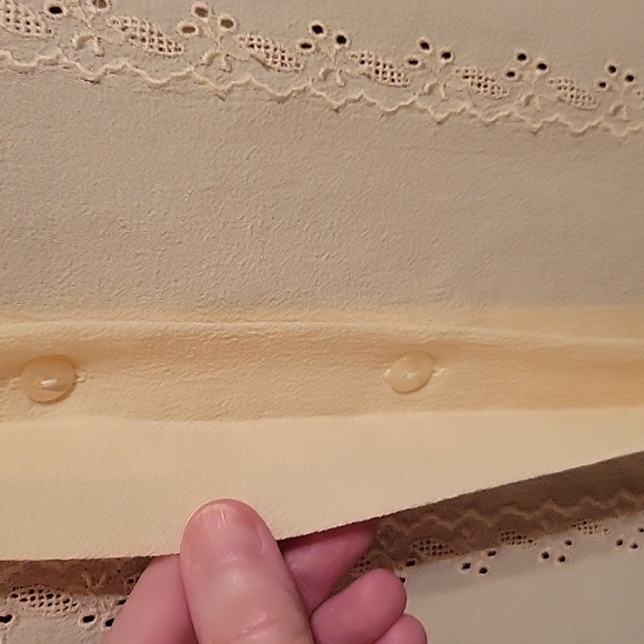 Vintage Primavera Firenze Long Sleeve Blouse Pale Yellow Size 4 See measurement - Picture 5 of 11